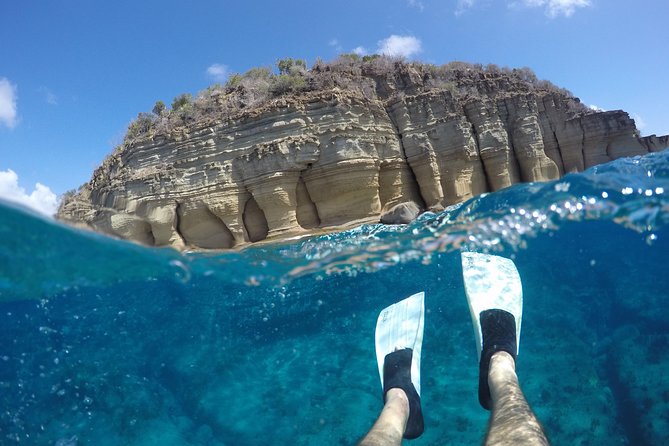 Adventure Antigua - The Xtreme Circumnavigation - Pillars of Hercules snorkeling, limestone pillars plus a classic Antigua viewpoint