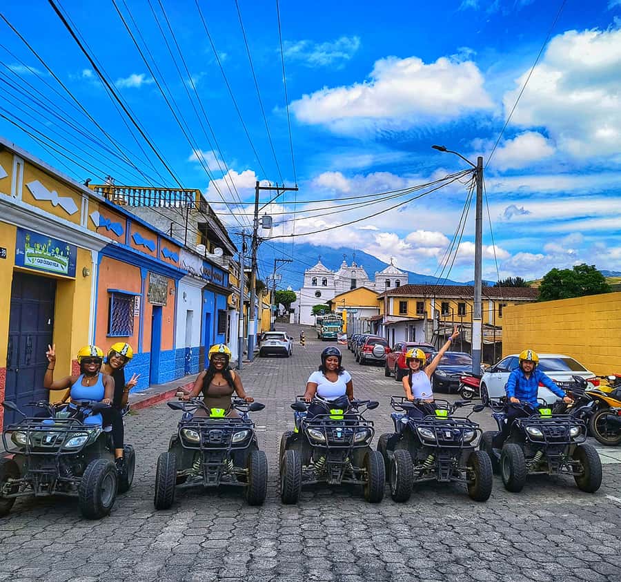 Antigua Villages Atv Tour - San Antonio Aguas Calientes for Textiles and Real Volcano Views