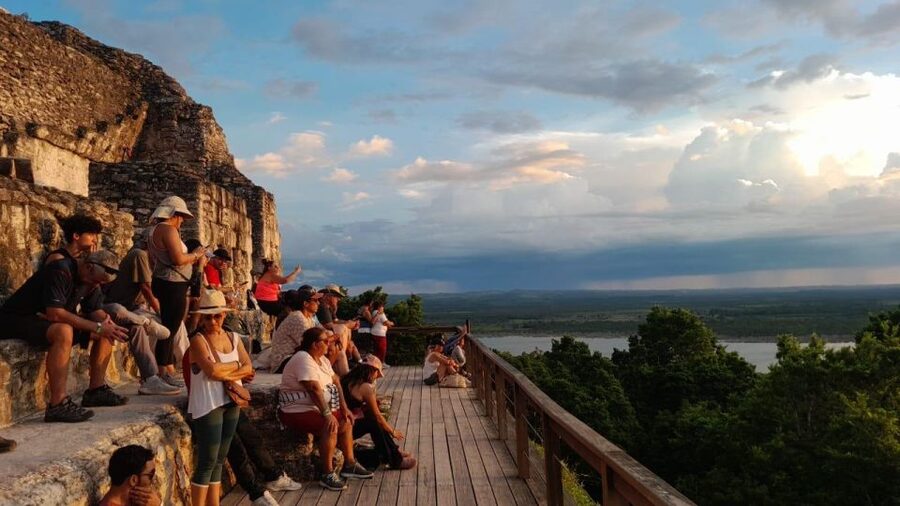 Flores: Yaxha Shared Sunset Tour with Transportation & Guide - Price and value: $25 plus the Q 80 park ticket