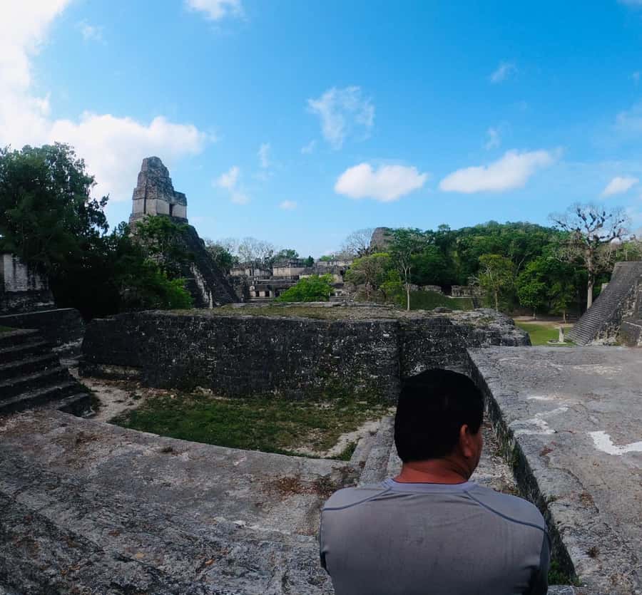 From Flores: Tikal Sunset Tour - Visitor Center check-in: restrooms, drinks, and the bracelet checkpoint