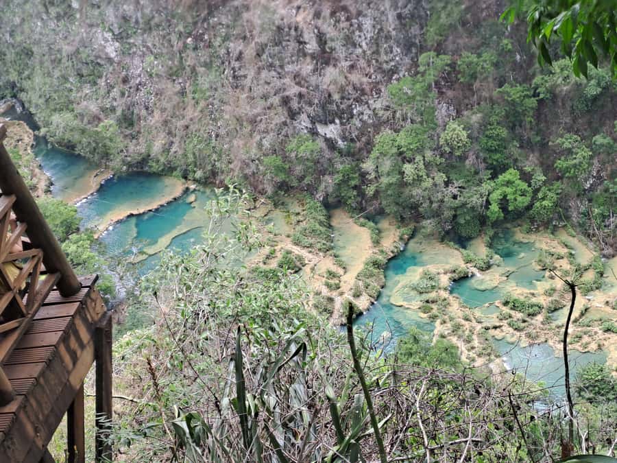 From Guatemala City to Semuc Champey in one day. - Semuc Champey viewpoint: the moment it all makes sense