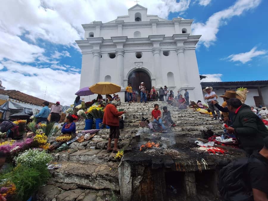 One-day visit to Chichicastenango from Antigua Guatemala - The market: where textiles, food, and daily life overlap