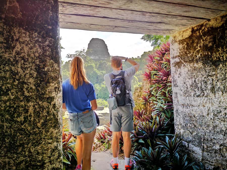 Tikal Sunrise, Archeological focus and Wildlife Spotting - Getting Picked Up, Then Walking Into the Park